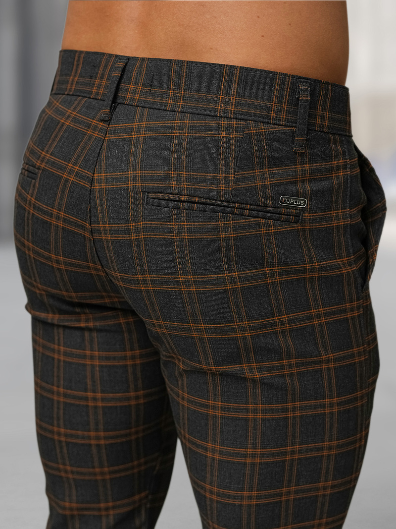 Pánske chino nohavice grafitové OZONEE DJ/5632Z