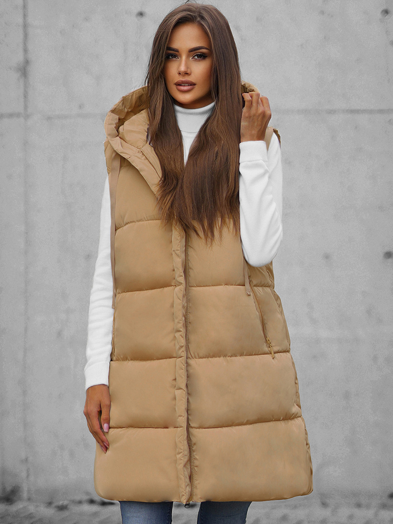 Dámska vesta béžová OZONEE O/81266Z