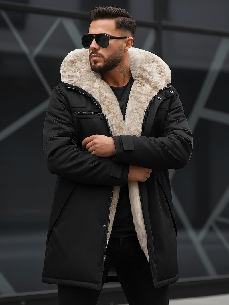 Pánska Zimná Bunda Čierna OZONEE JS/22M316/392Z