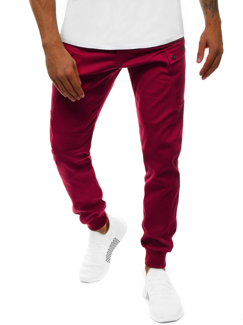 Pánske jogger nohavice Bordové OZONEE O/11103