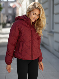 Dámska bunda burgundsko OZONEE JS/16M9315/06