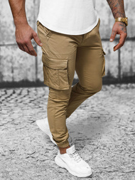Pánske Chino Jogger Nohavice Béžové OZONEE NB/MP0202K