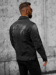 Pánska Riflová Bunda Čierna OZONEE NB/MJ506NZ