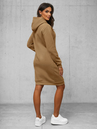 Dámska mikina tmavo béžová OZONEE JS/YS10005/91Z