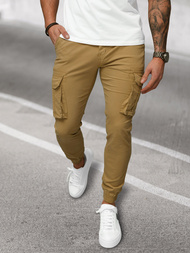 Pánske Chino Jogger Nohavice Béžové OZONEE NB/MP0202KZ