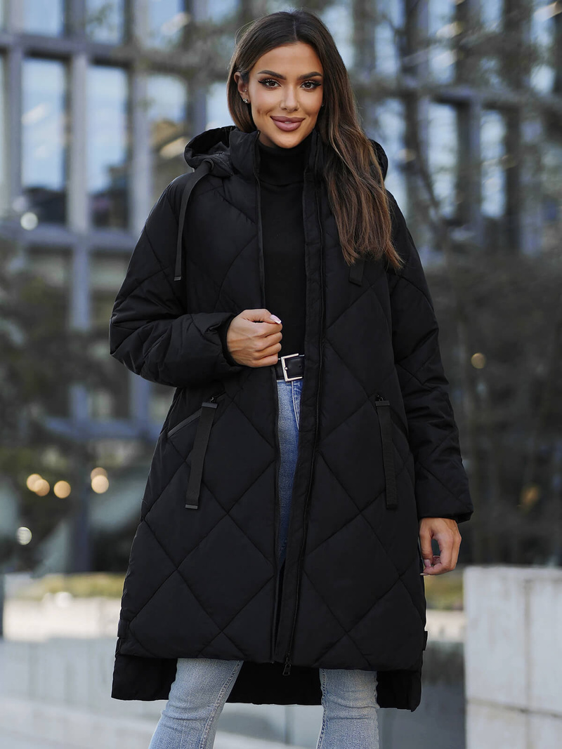 Dámska bunda čierna OZONEE JS/5M3168/392