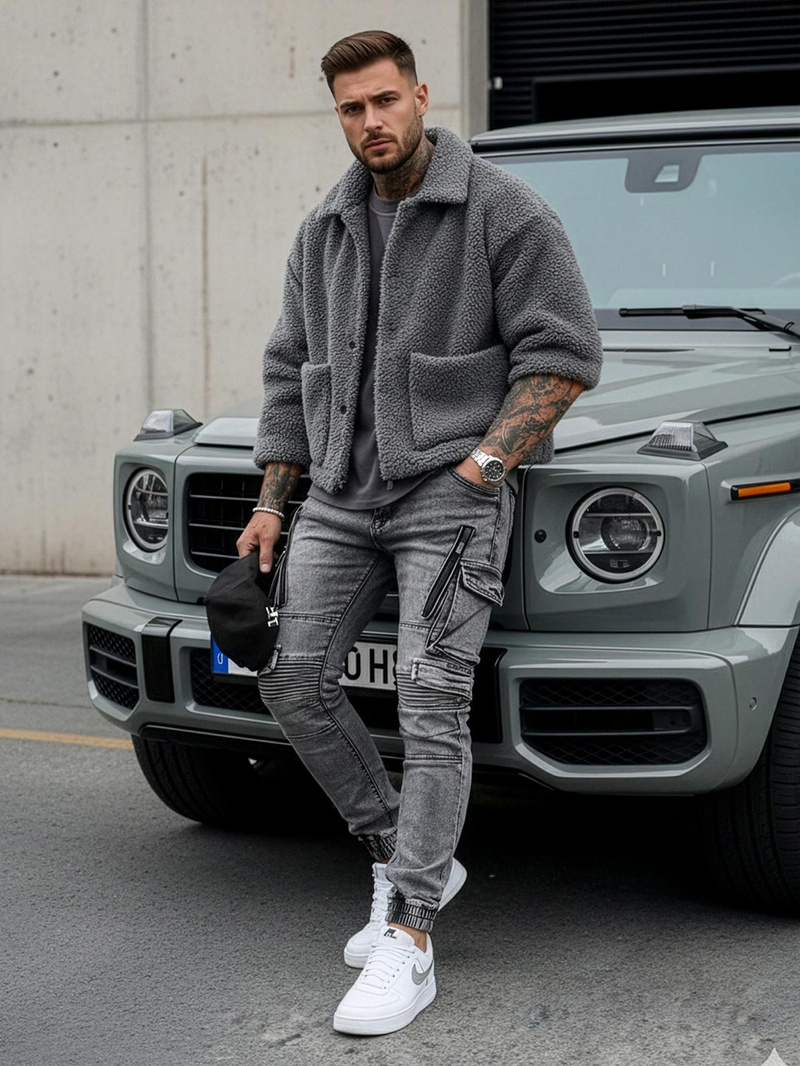 Pánske Rifle Grafitové OZONEE O/E10017Z