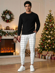 Pánske Chino Nohavice Biele OZONEE O/P4009Z