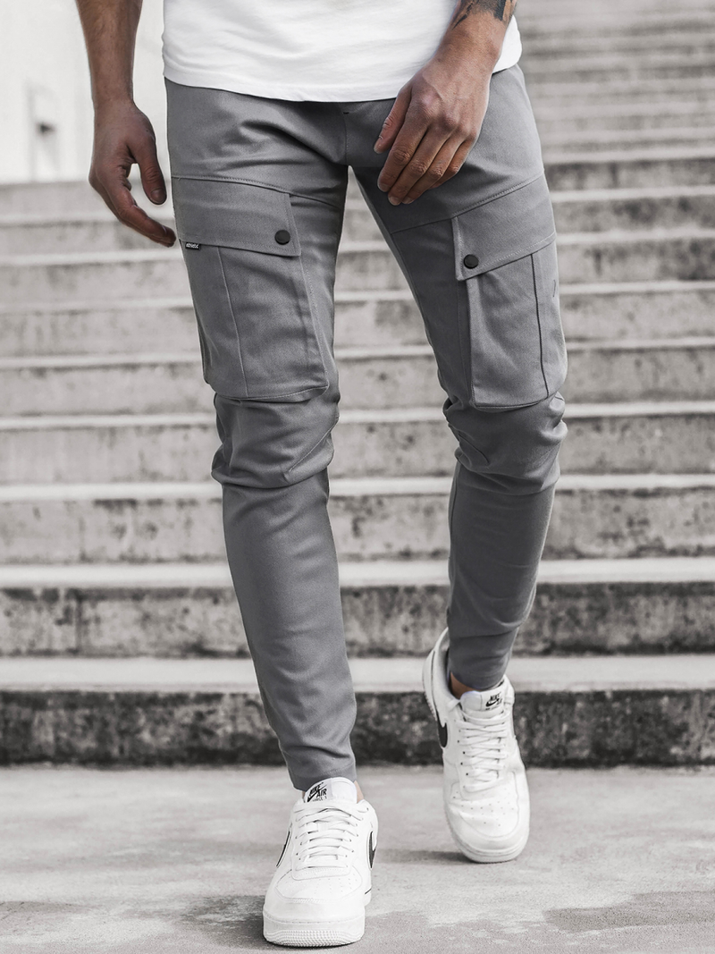 Pánske jogger nohavice Sivé OZONEE A/1003