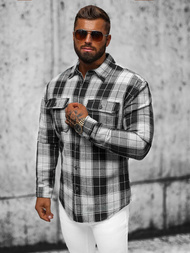 Pánska košeľa čierna OZONEE NB/MC727N