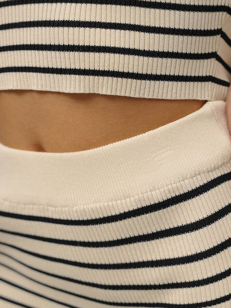 Dámsky Set Béžovo/Čierny - Top a Sukňa OZONEE O/CH5801