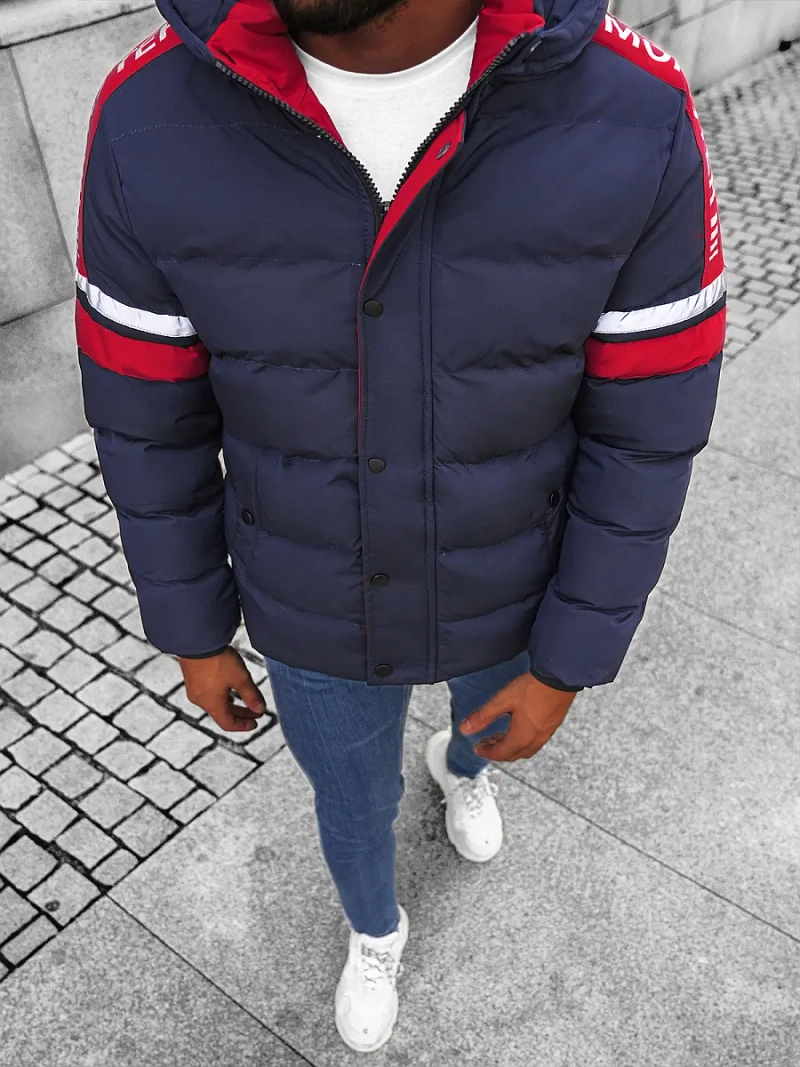 Pánska Bunda Námornícka Modrá OZONEE JS/M8103