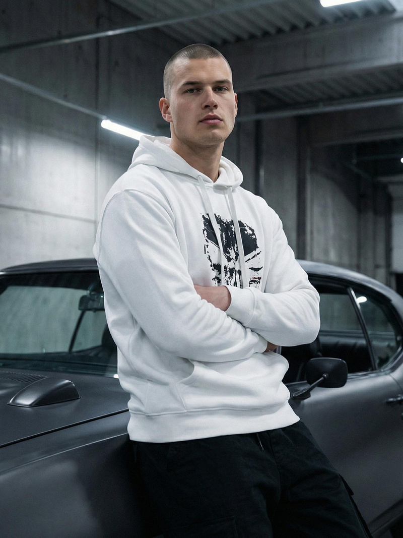 Pánska Mikina Biela OZONEE JS/65B3907/1Z