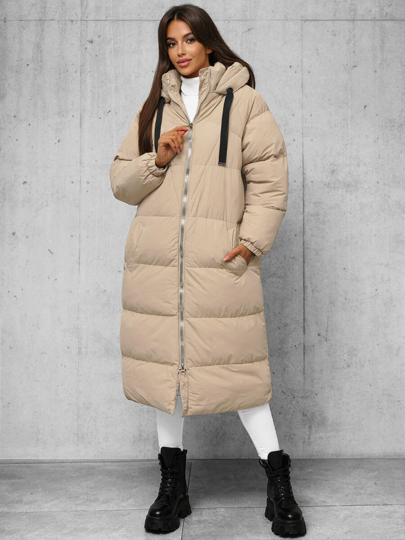 Dámska bunda béžová OZONEE JS/5M3163/62Z