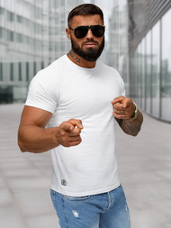 Pánske Tričko Biele OZONEE O/QQ1388