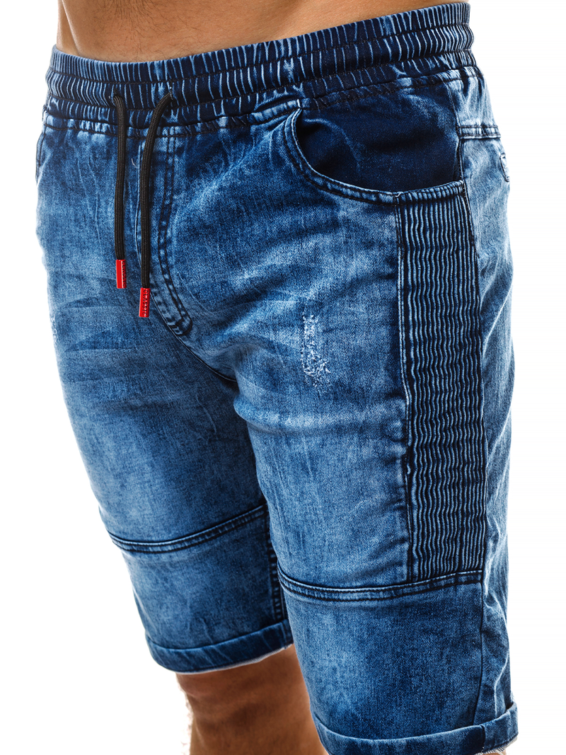 Pánske riflové kraťasy Modré OZONEE RF/HY319