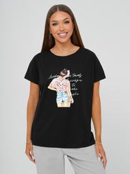 Dámske Tričko Čierne OZONEE JS/95T2573/3