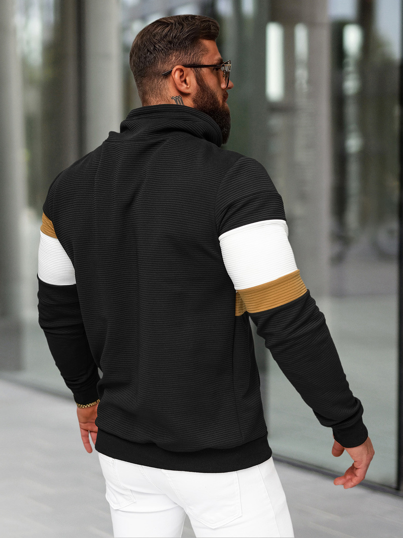 Pánska Mikina Čierna OZONEE O/B7524Z