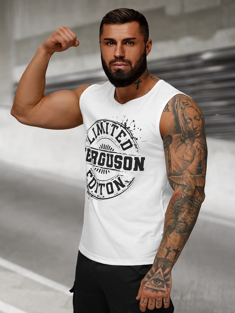 Pánske tielko Biele OZONEE JS/8B1725/1Z