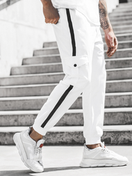 Pánske jogger nohavice Biele OZONEE DJ/5580