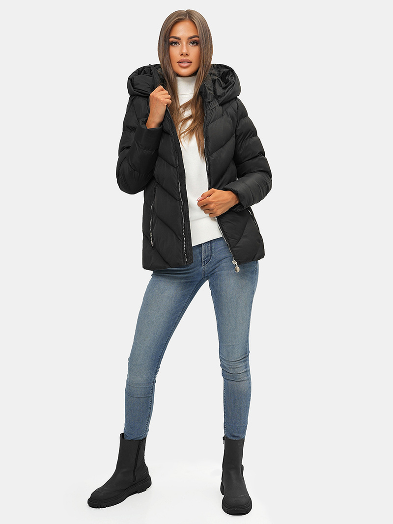 Dámska Zimná Bunda Čierna OZONEE JS/M725/392
