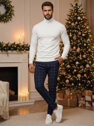 Pánske chino nohavice modré OZONEE DJ/5505Z