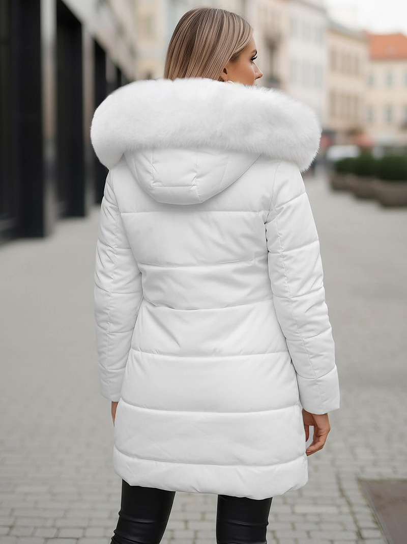 Dámska bunda biela OZONEE JS/16M9099/281Z