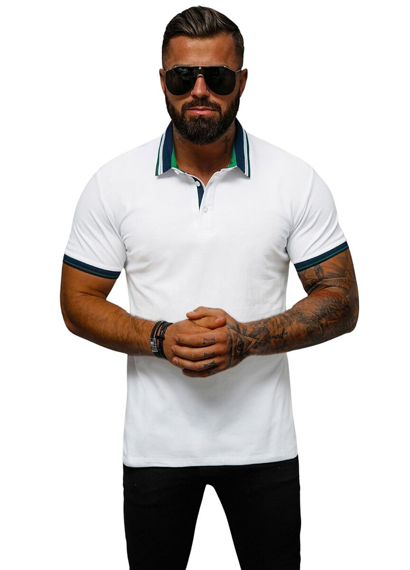 Pánska Polokošeľa Bielé OZONEE O/DA729