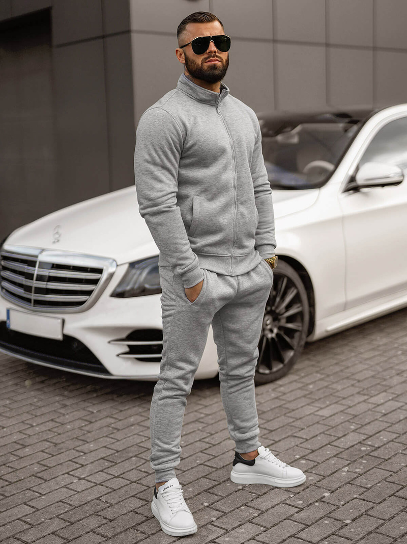 Pánska Tepláková Súprava Šedá OZONEE JS/68C10385/2Z