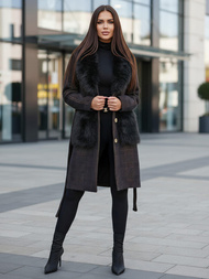 Dámsky Kabát Čierne OZONEE JS/53M5200/1Z