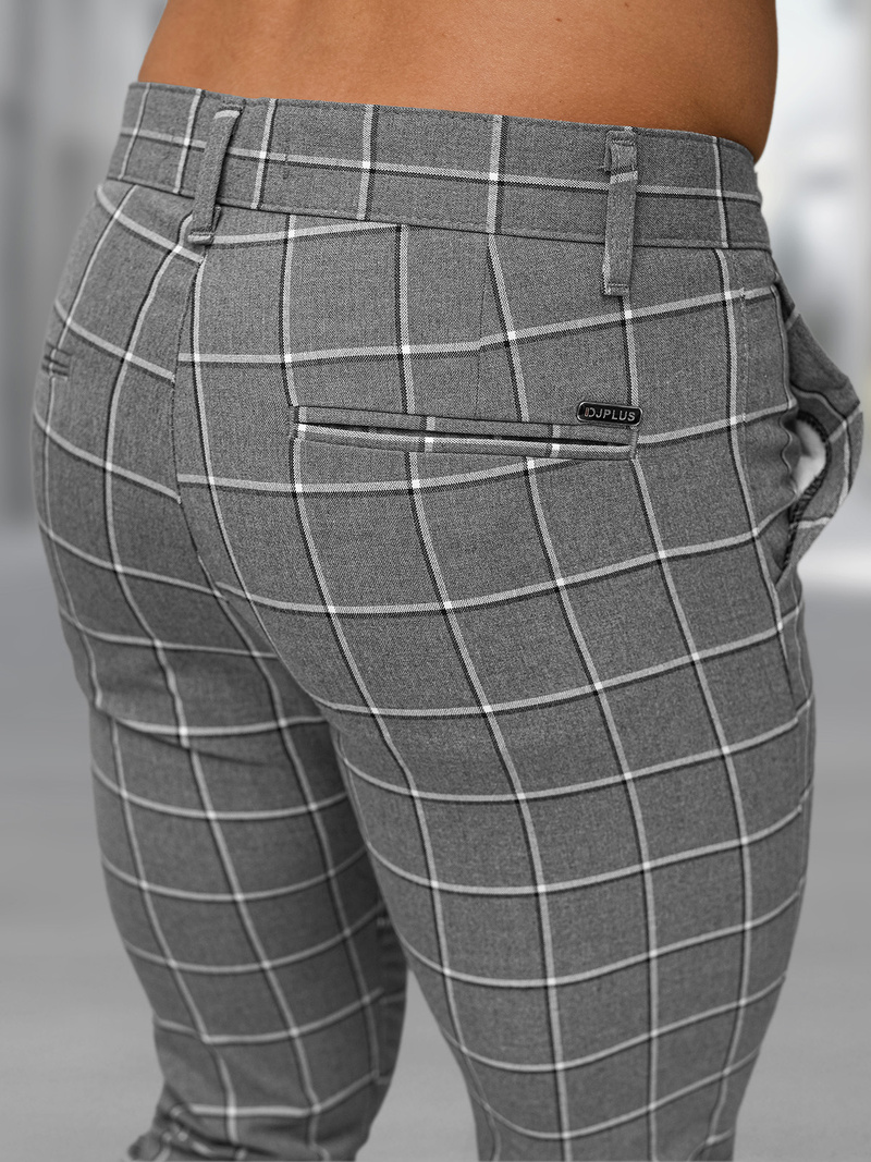 Pánske Chino Nohavice Tmavo-Grafitová OZONEE DJ/5522Z