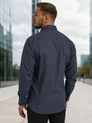 Pánska Košeľa Námornícka Modré OZONEE V/V186