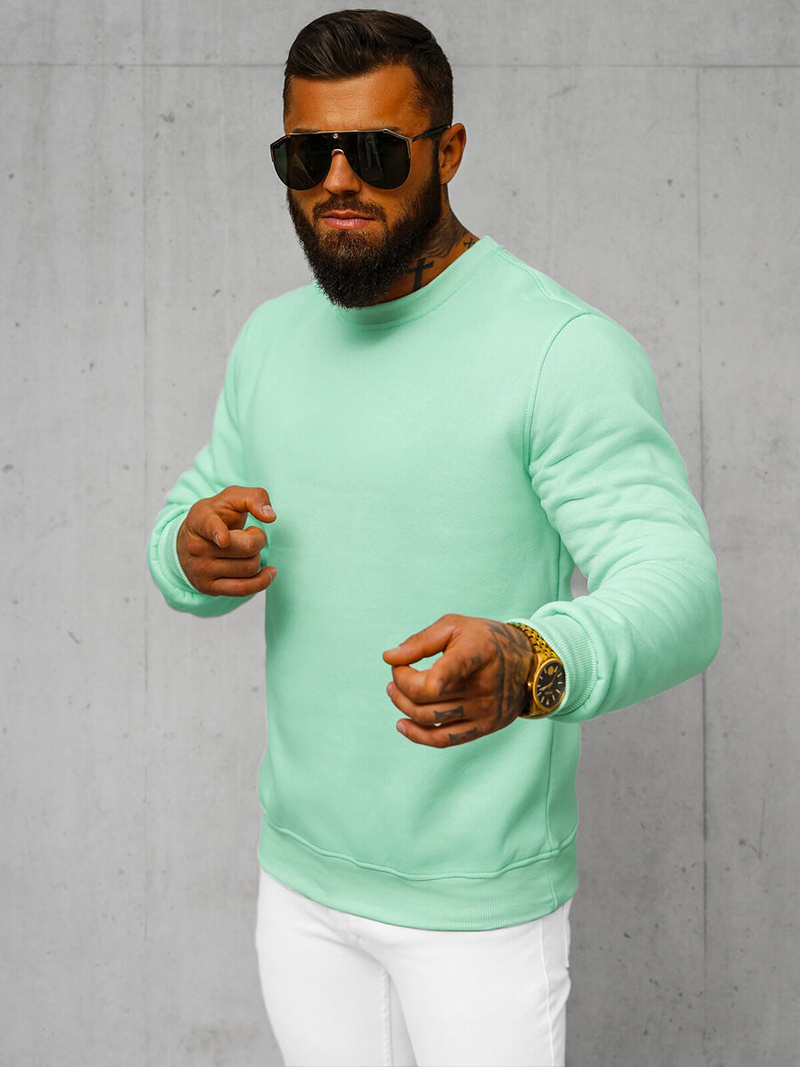 Pánska Mikina mentolová OZONEE JS/2001-10Z