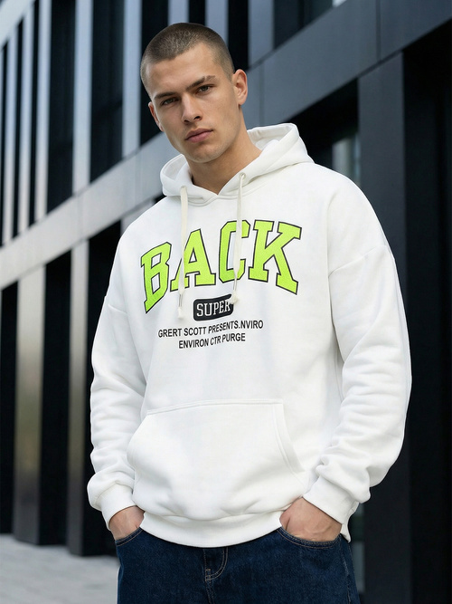 Pánska Mikina Biela OZONEE O/TT30513Z