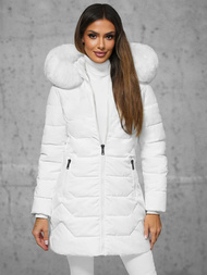 Dámska bunda biela OZONEE JS/16M9121/281