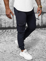 Pánske Chino Jogger Nohavice Námornícke Modré OZONEE NB/MP0201BS
