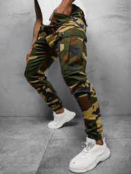 Pánske jogger nohavice Maskáčové-Zelené OZONEE A/1005