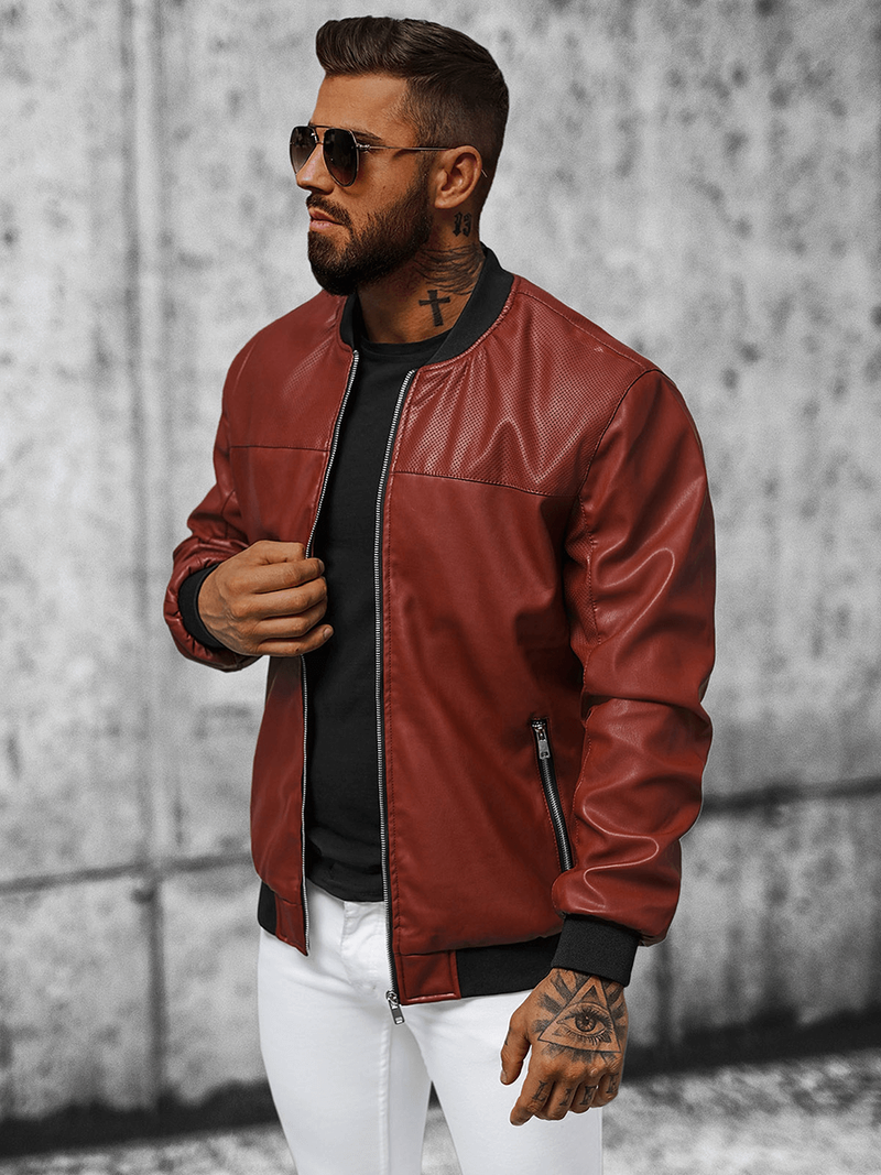 Pánska Bunda Bordová OZONEE N/6705/7Z