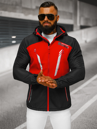 Pánska softshell Bunda Čierno-Červená OZONEE JS/HH022/1C