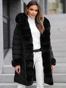 Dámska bunda čierna OZONEE JS/5M3156/392