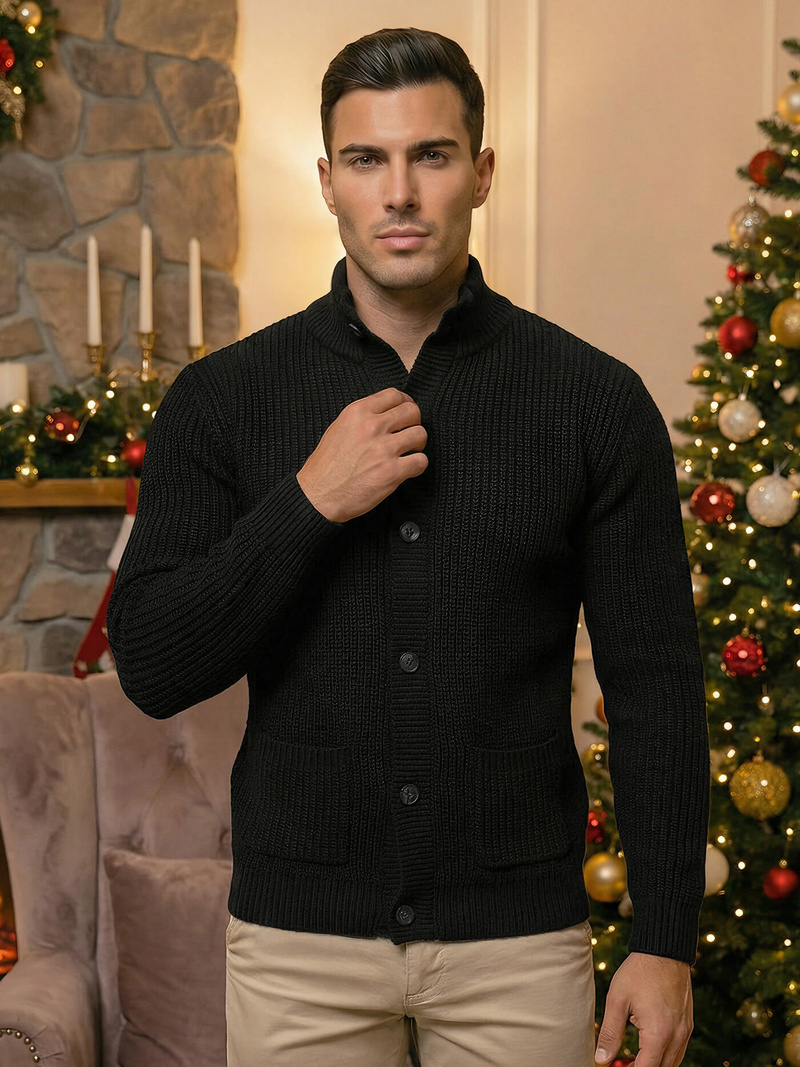 Pánsky Sveter Čierny OZONEE NB/MM6020/4Z