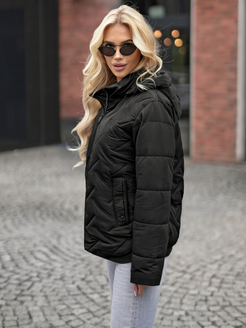 Dámska bunda čierna OZONEE JS/16M9300/392Z