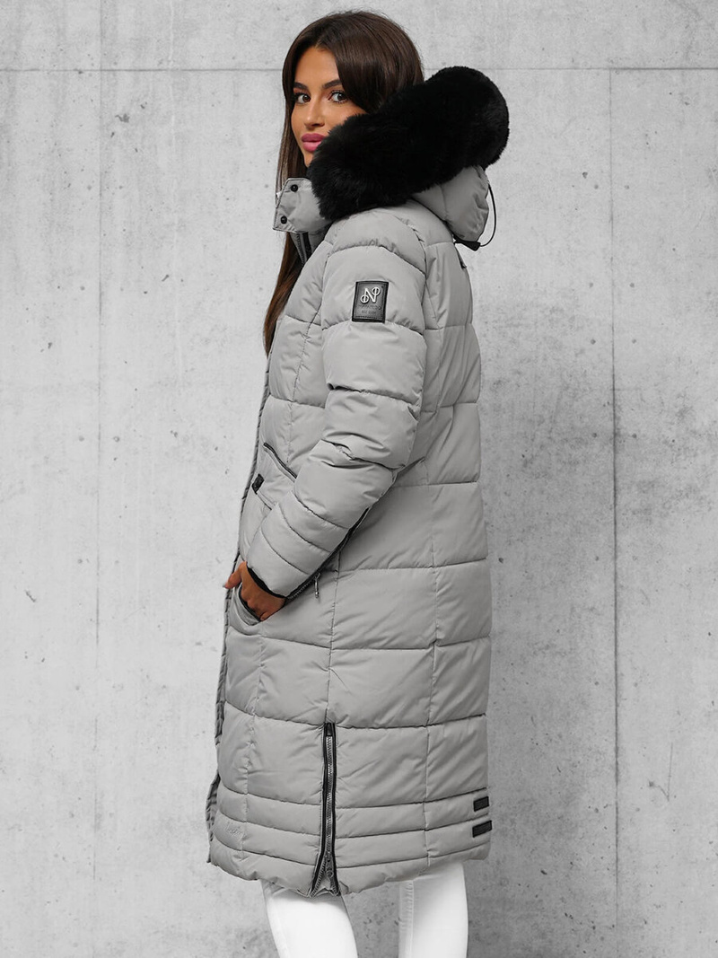 Dámska bunda sivé OZONEE O/W377