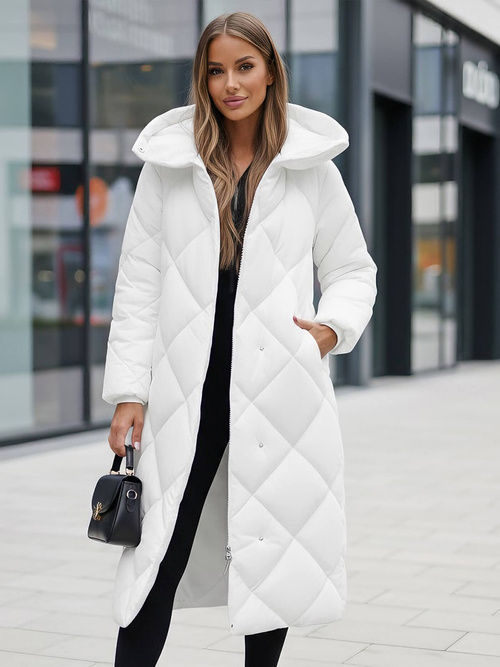 Dámska bunda biela OZONEE JS/5M3173/281Z