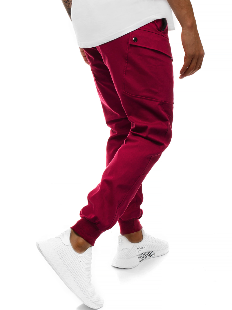 Pánske jogger nohavice Bordové OZONEE O/11103