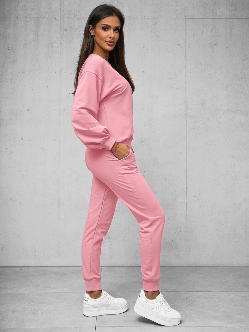 Dámska dvojdielna tepláková súprava ružová OZONEE O/12113Z