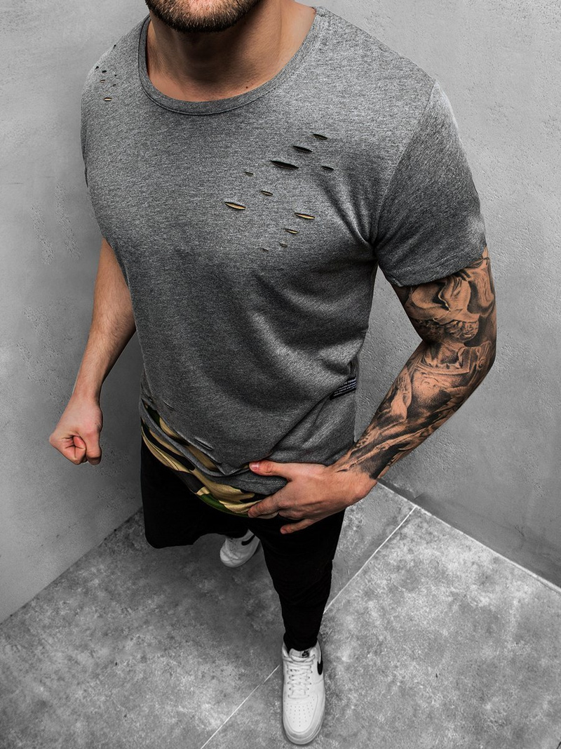 Pánske Tričko Grafitové OZONEE O/1115Z