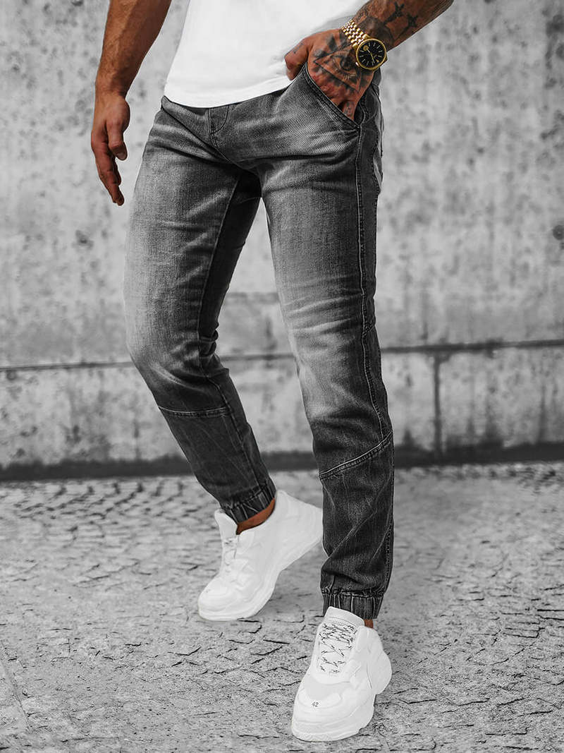 Pánske Jogger Nohavice Čierne OZONEE NB/MP0118N