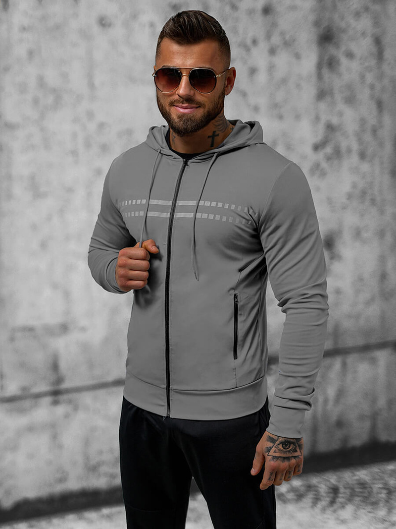 Pánska Bunda Sivá OZONEE JS/M10306