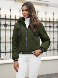 Dámska Bunda Tmavo-Zelená OZONEE JS/16M9086/136Z